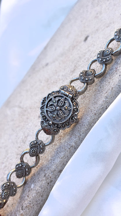 Art Deco Peek-a-boo watch - Marcasite