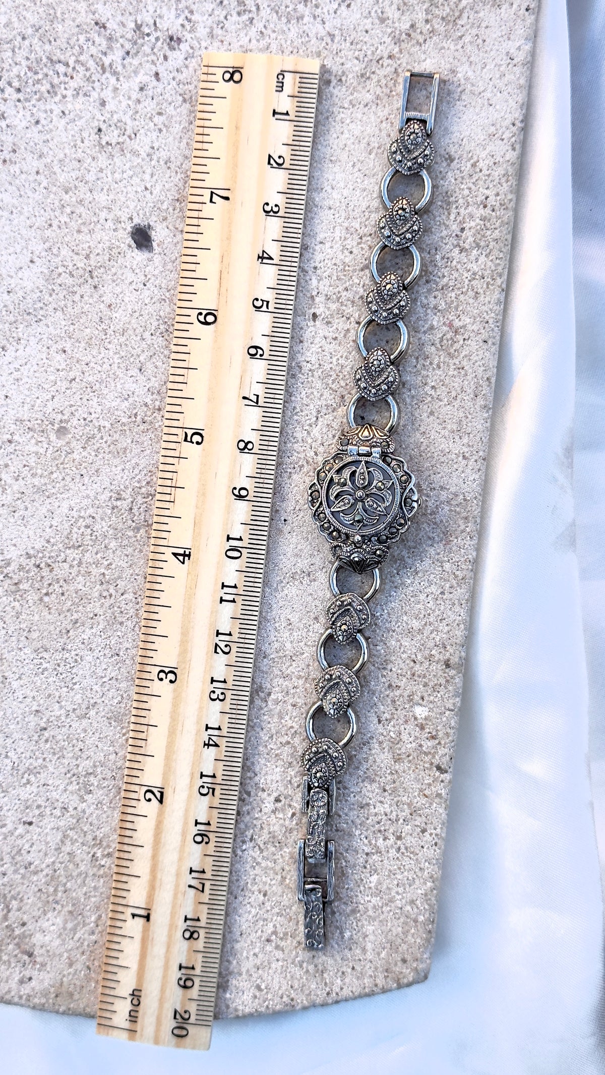 Art Deco Peek-a-boo watch - Marcasite