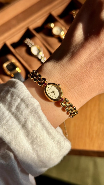 Vintage Seiko Rubies Watch - 18k Gold Plated