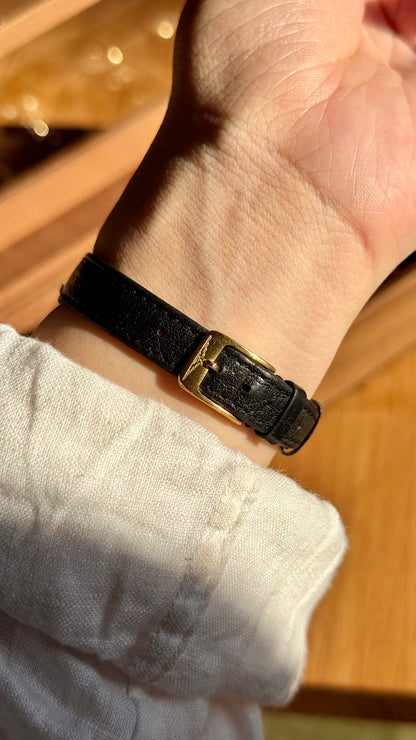 Longines Ladies Watch - Manual Wind - Near mint with original leather and buckle