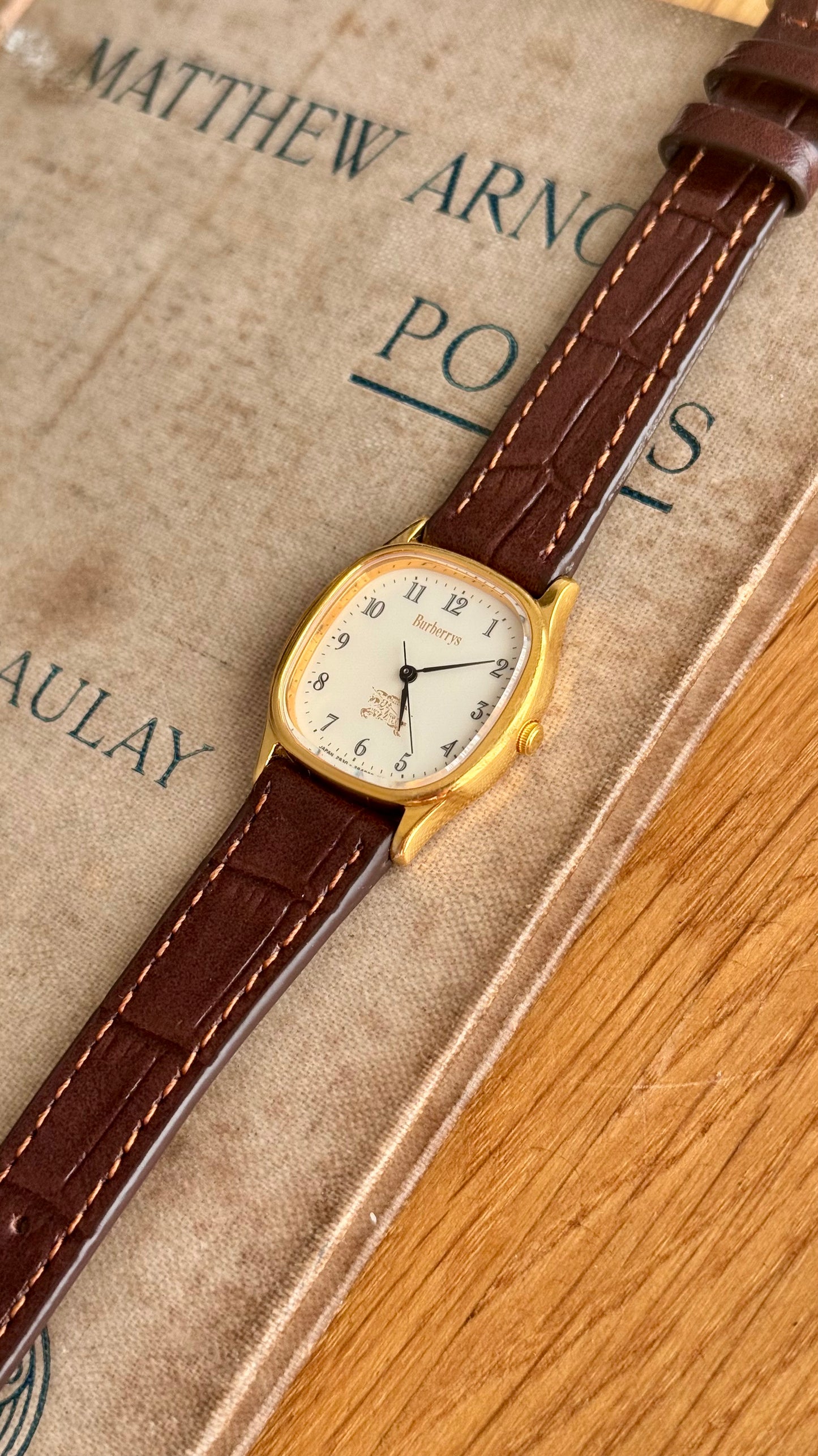 Burberrys Vintage Watch 1980s - Bespoke genuine leather