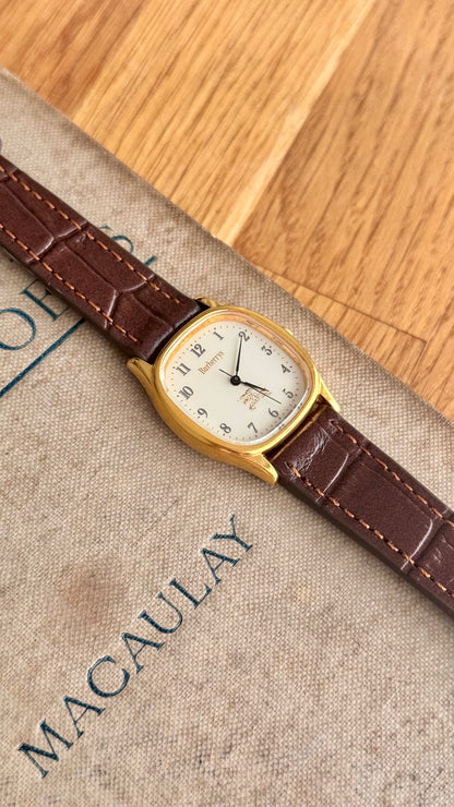 Burberrys Vintage Watch 1980s - Bespoke genuine leather
