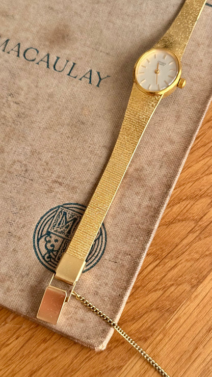 Classic Citizen Vintage Watch - 18c Gold Plated, Near Mint