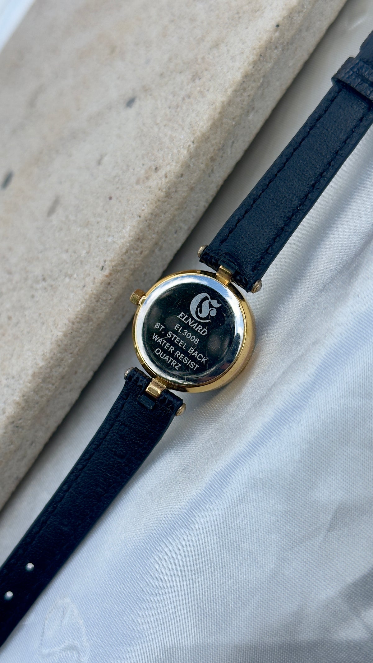 Elnard Art Deco Opal Watch 1990s - Handmade genuine leather
