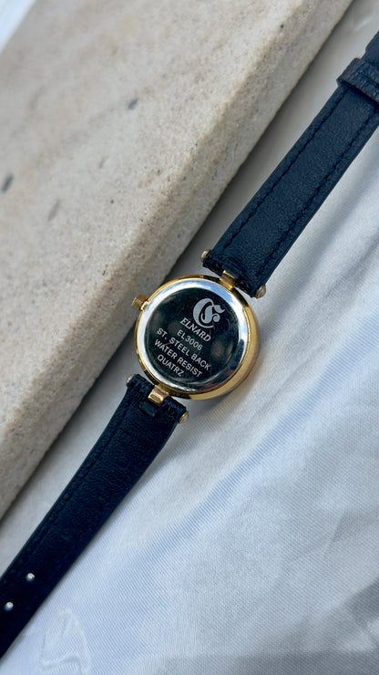 Elnard Art Deco Opal Watch 1990s - Handmade genuine leather