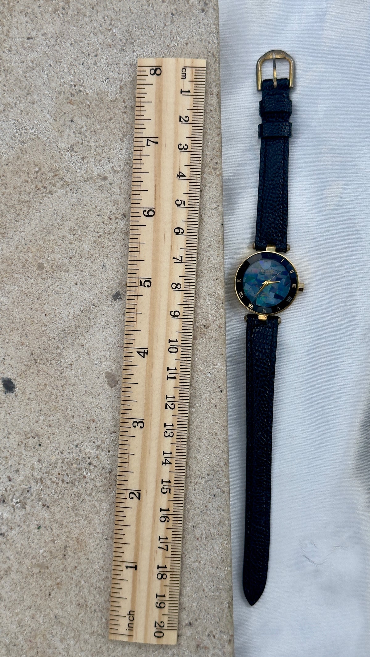 Elnard Art Deco Opal Watch 1990s - Handmade genuine leather