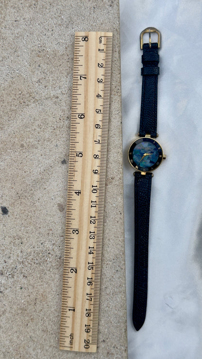 Elnard Art Deco Opal Watch 1990s - Handmade genuine leather