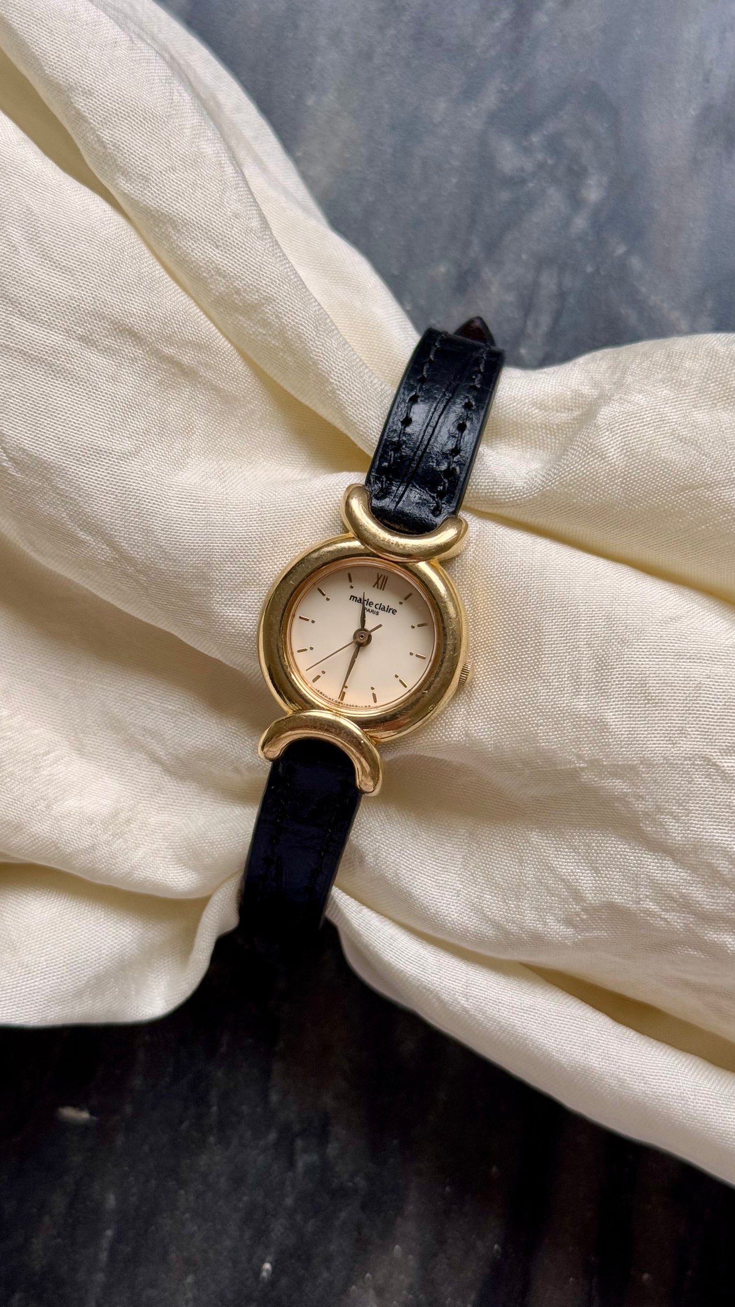 Marie Claire Vintage Watch 1990s - Bespoke Leather