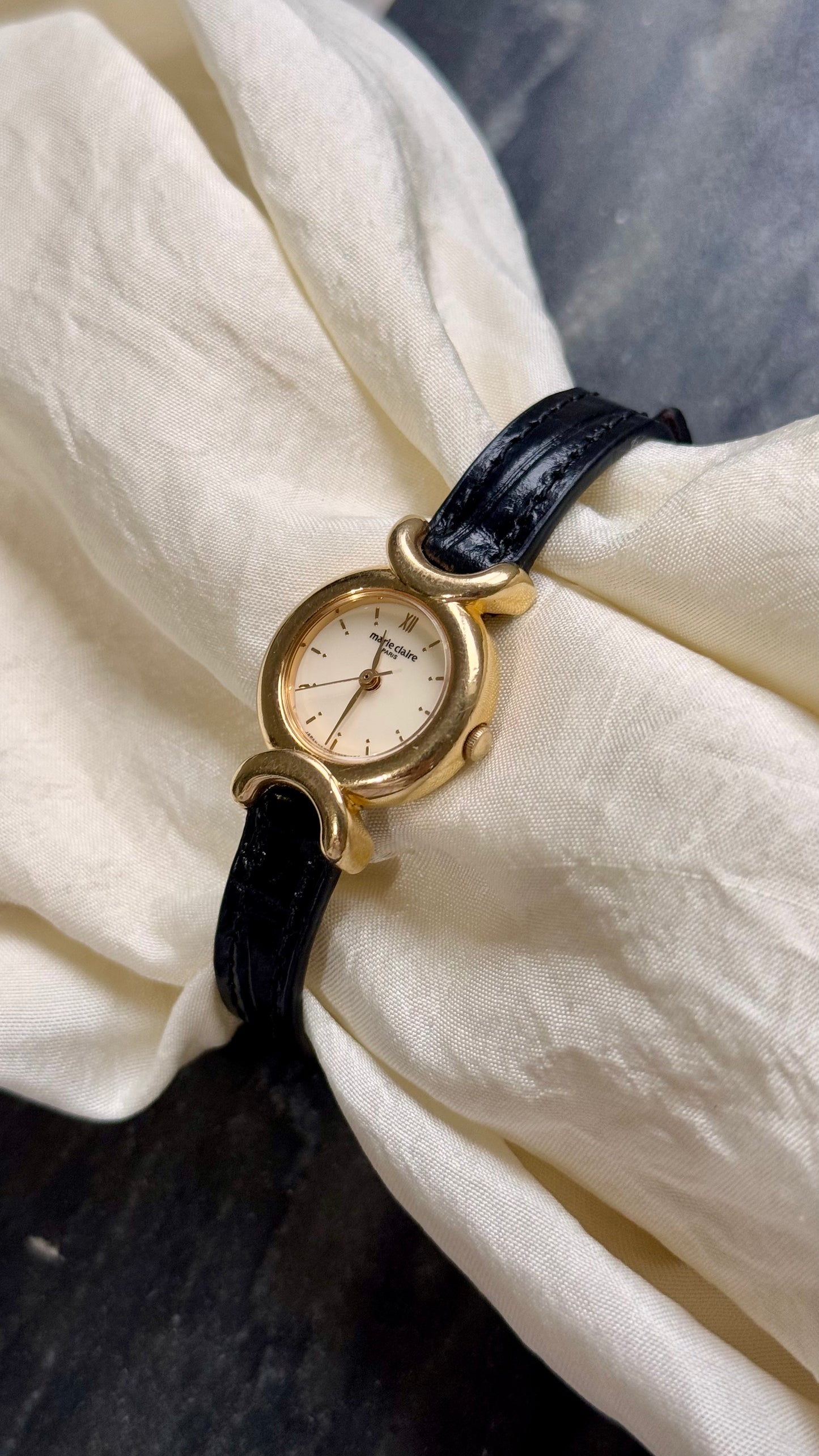 Marie Claire Vintage Watch 1990s - Bespoke Leather