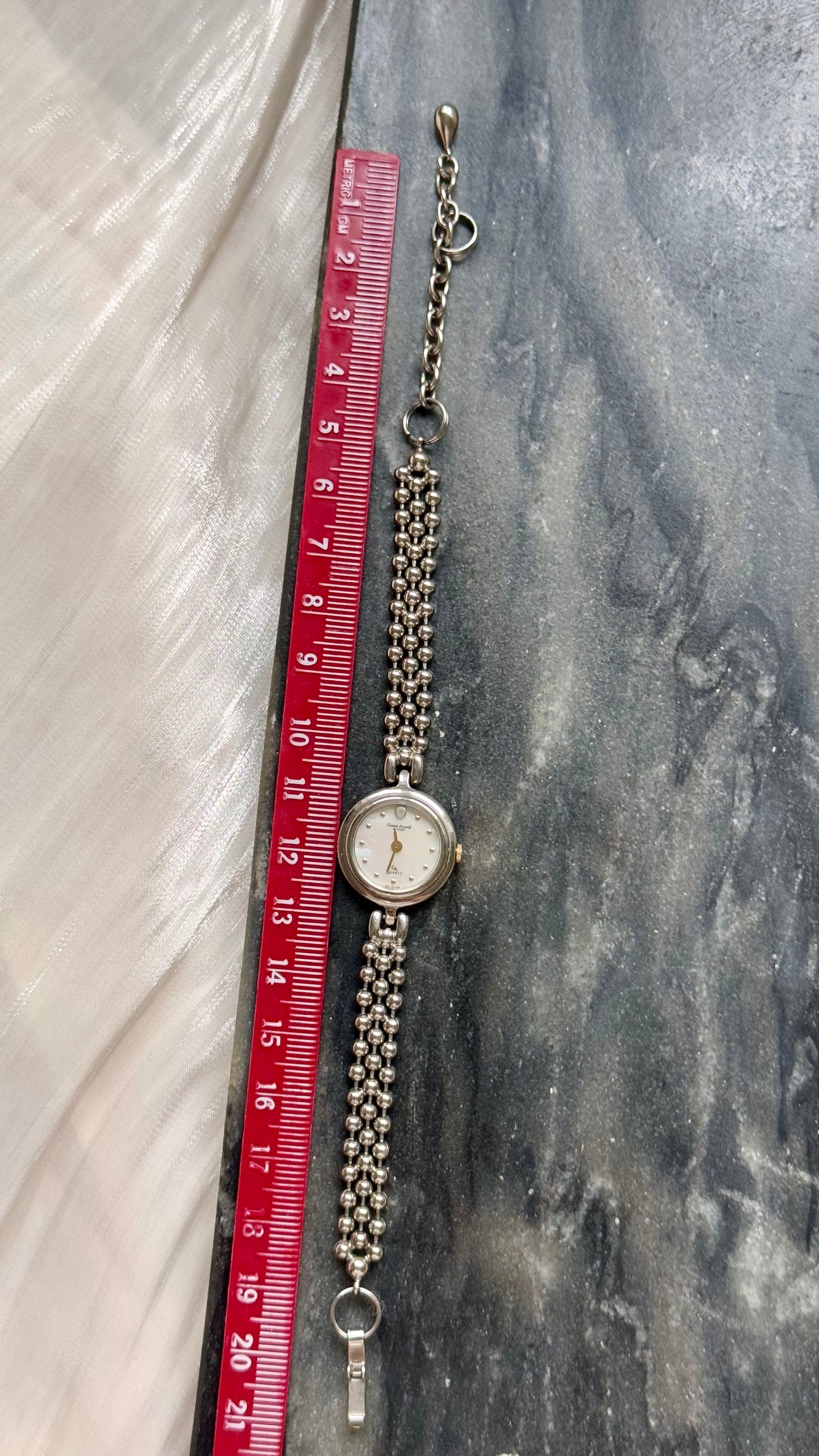 Vintage Gianni Accardi Milano Italy Watch -  Mother Of Pearl Dial