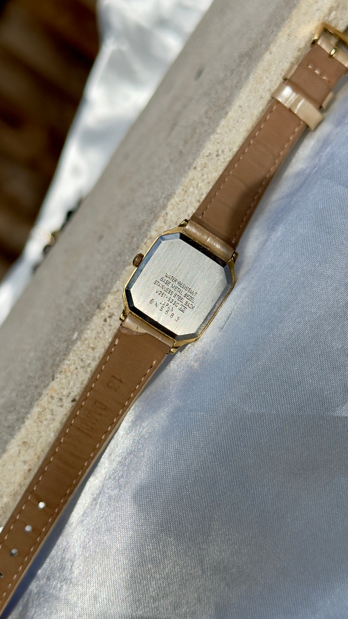 Vintage 1996 Seiko Alba Watch - Gold Plated Case, Genuine Leather