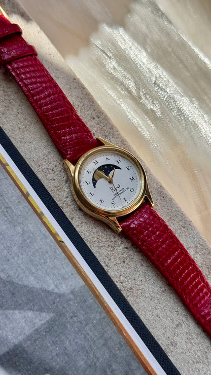 Mademoiselle NONNON - Papas vintage watch with moonphase calendar