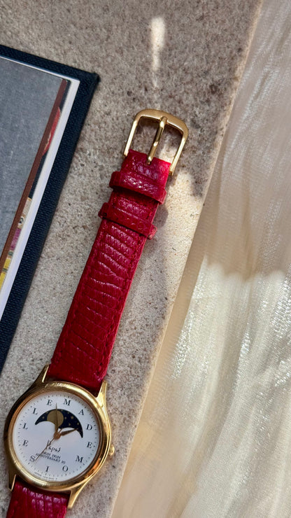 Mademoiselle NONNON - Papas vintage watch with moonphase calendar