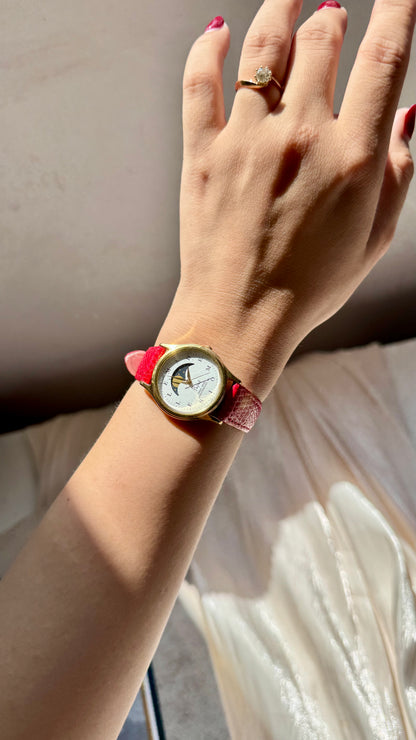 Mademoiselle NONNON - Papas vintage watch with moonphase calendar