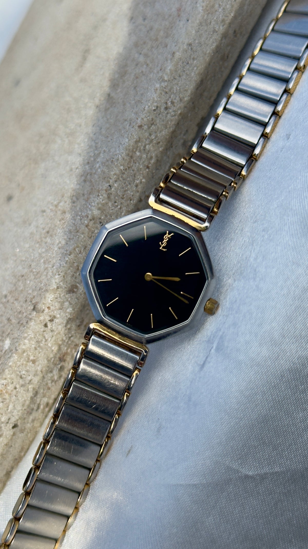 Classic Octagon Yves Saint Laurent vintage watch (YSL) 1990s