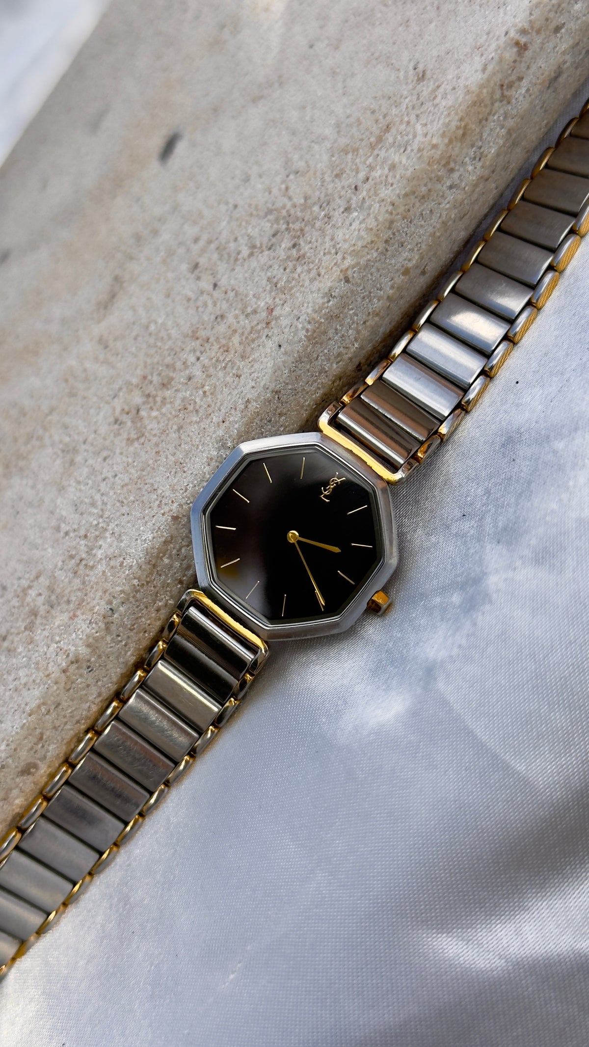 Classic Octagon Yves Saint Laurent vintage watch (YSL) 1990s