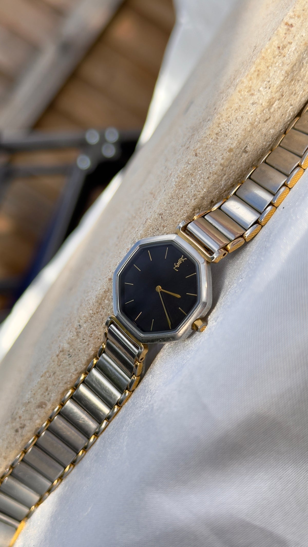 Classic Octagon Yves Saint Laurent vintage watch (YSL) 1990s
