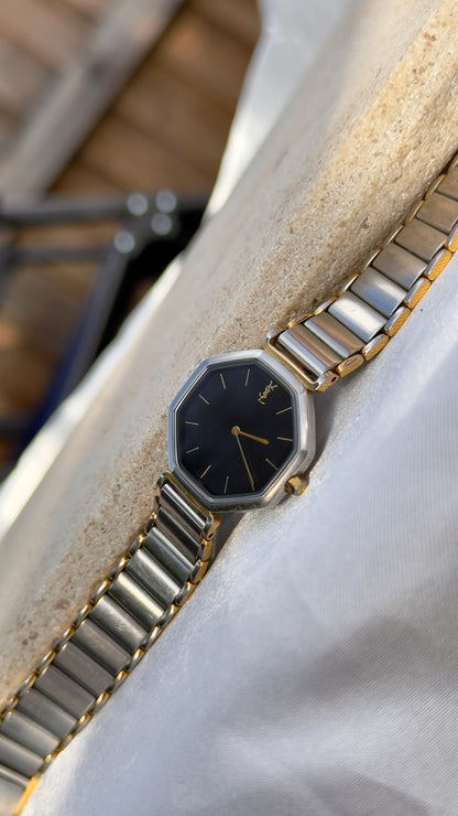 Classic Octagon Yves Saint Laurent vintage watch (YSL) 1990s