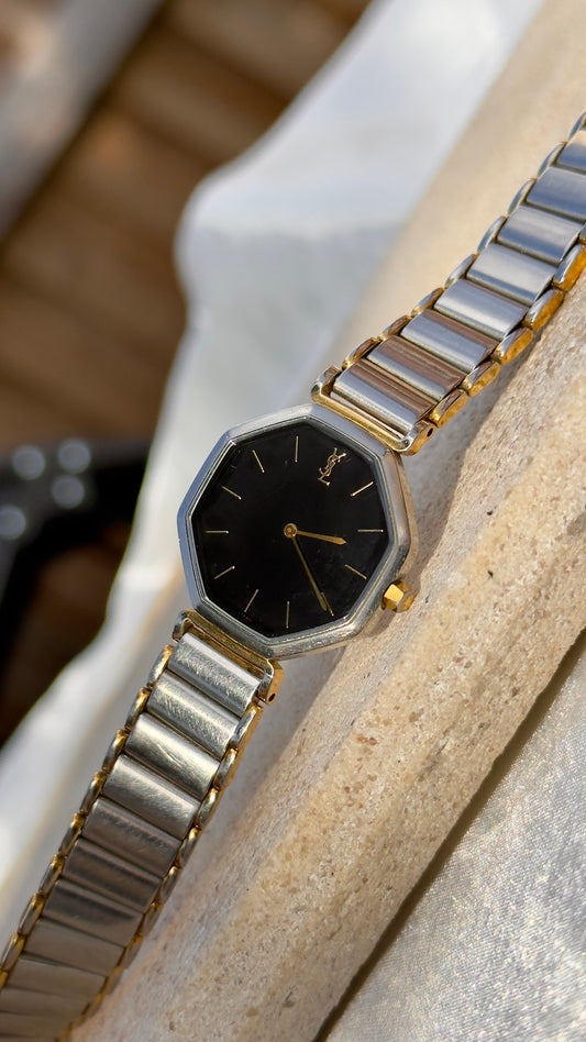 Classic Octagon Yves Saint Laurent vintage watch (YSL) 1990s