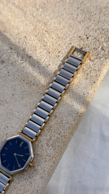 Classic Octagon Yves Saint Laurent vintage watch (YSL) 1990s
