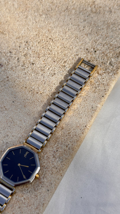 Classic Octagon Yves Saint Laurent vintage watch (YSL) 1990s