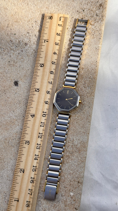 Classic Octagon Yves Saint Laurent vintage watch (YSL) 1990s