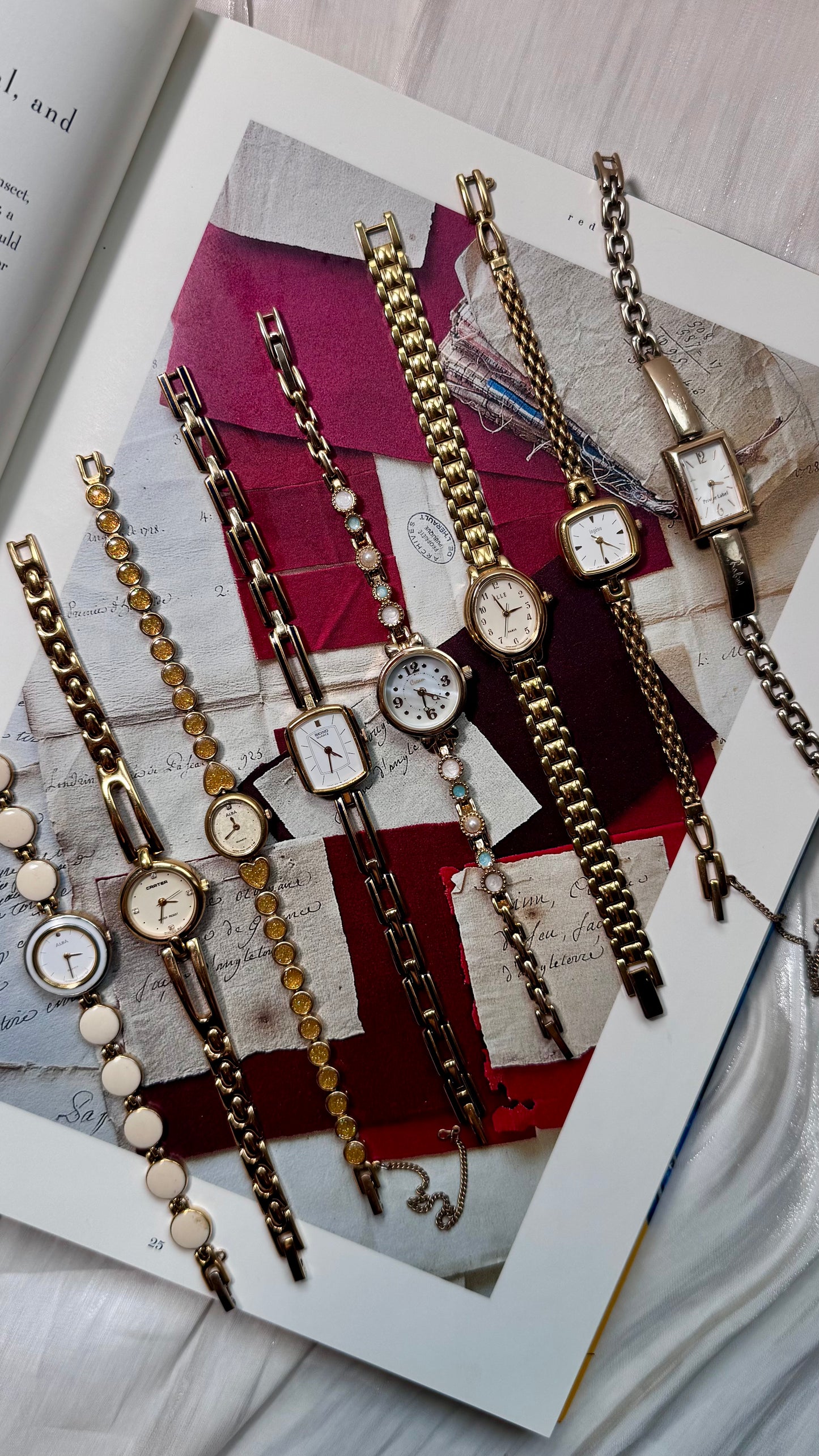 Dainty Gold Tone Watch Collection 1990s