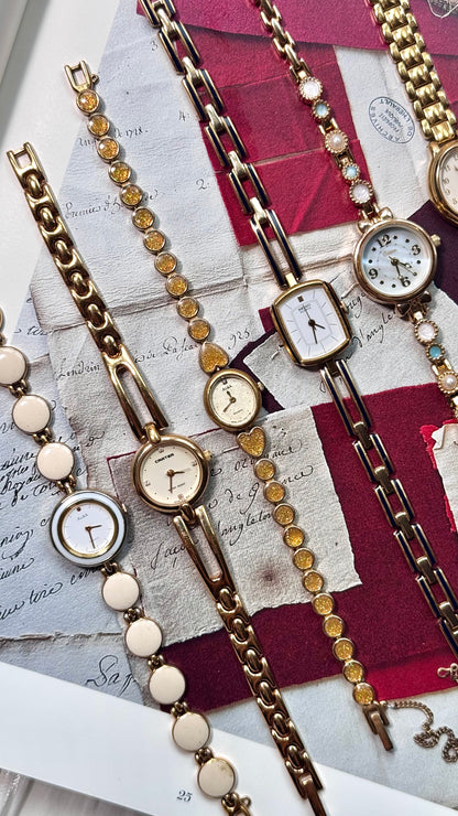 Dainty Gold Tone Watch Collection 1990s