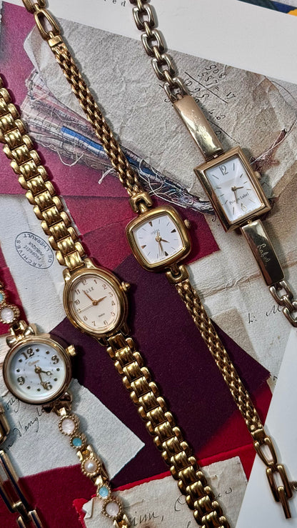 Dainty Gold Tone Watch Collection 1990s