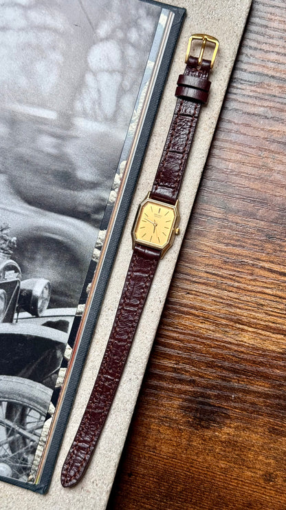 Classic Seiko Vintage Watch 1985 - Gold plated, original buckle
