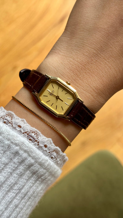Classic Seiko Vintage Watch 1985 - Gold plated, original buckle