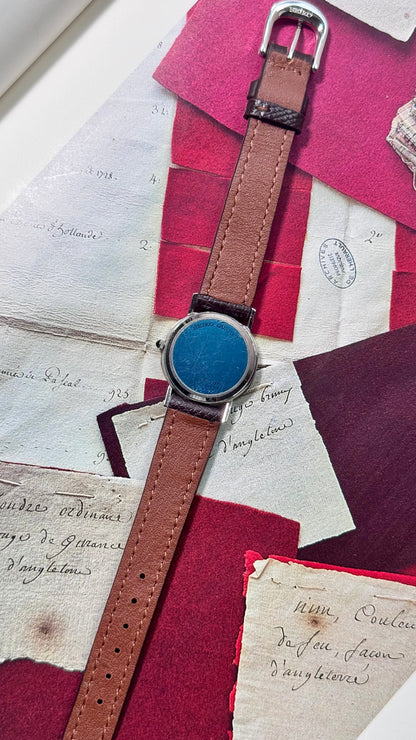 Vintage Seiko Watch 1989, Octagonal Case With Handmade Genuine Leather