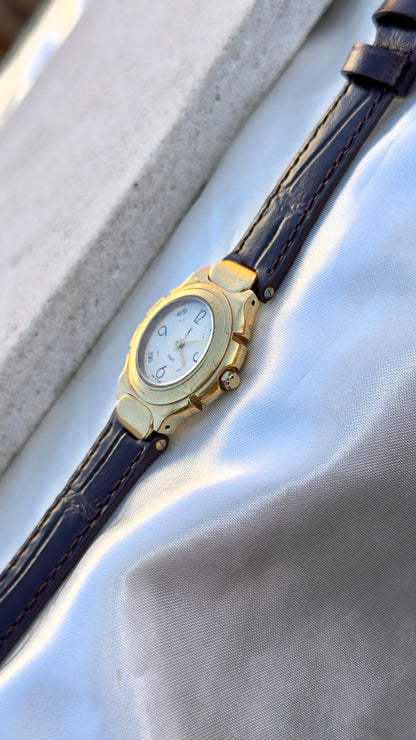 Yves Saint Laurent "Paris After Hours" vintage watch (YSL) 1995 - Bespoke genuine leather