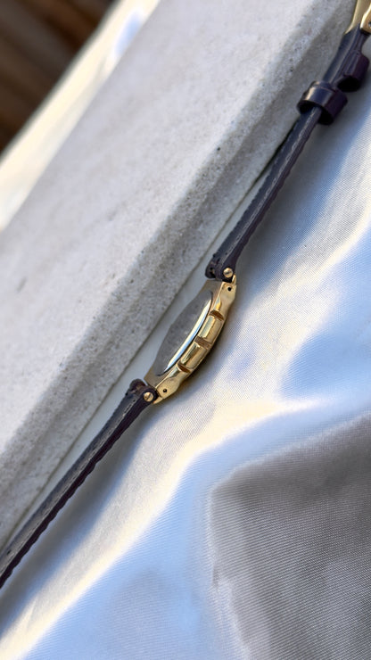 Yves Saint Laurent "Paris After Hours" vintage watch (YSL) 1995 - Bespoke genuine leather