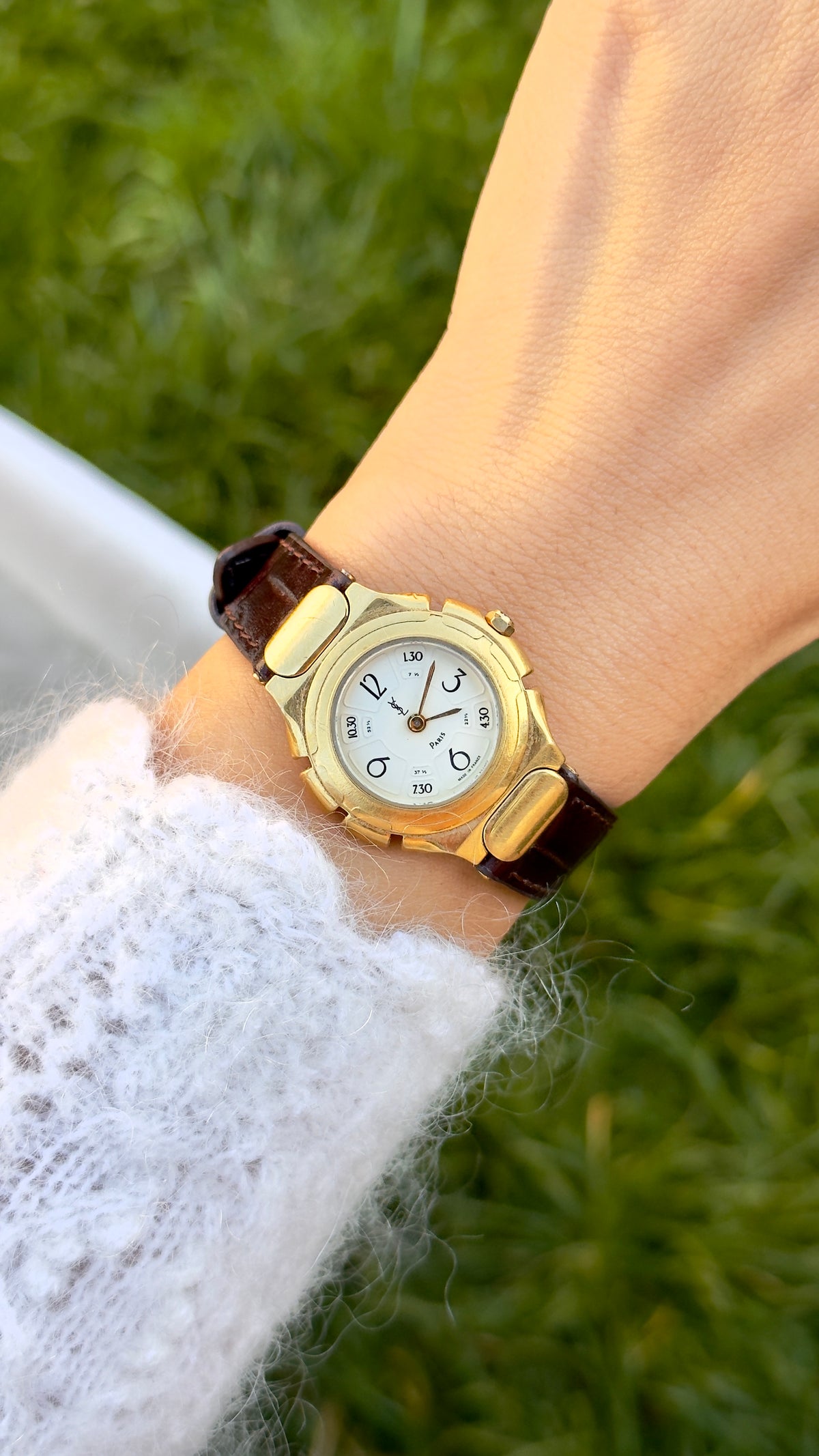 Yves Saint Laurent "Paris After Hours" vintage watch (YSL) 1995 - Bespoke genuine leather
