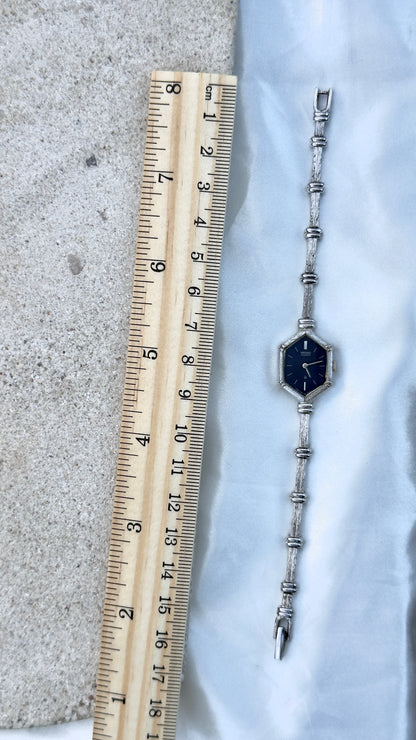 Ultra Rare Seiko Octagon Deep Blue Dial Vintage Watch 1989
