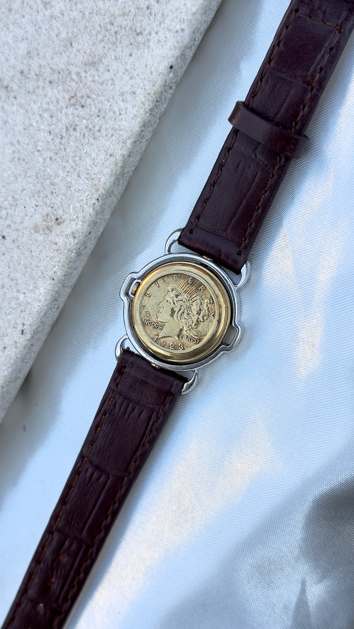 Vintage Orient 2-Sided Watch | 1923 Peace Dollar Inspired Coin