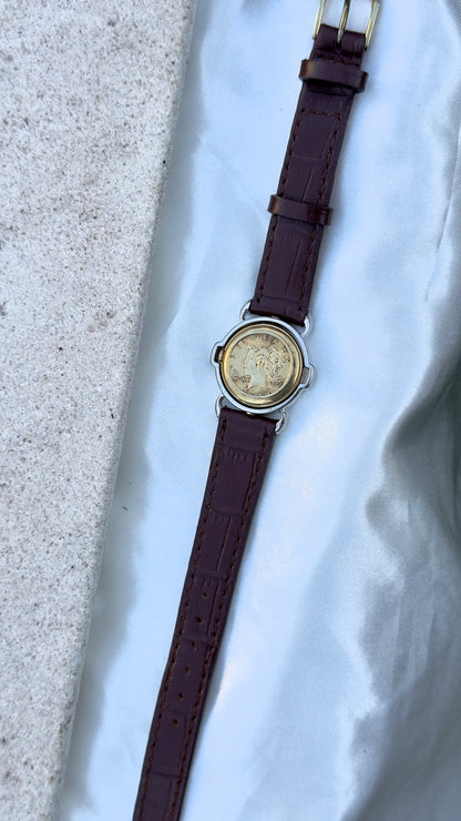 Vintage Orient 2-Sided Watch | 1923 Peace Dollar Inspired Coin