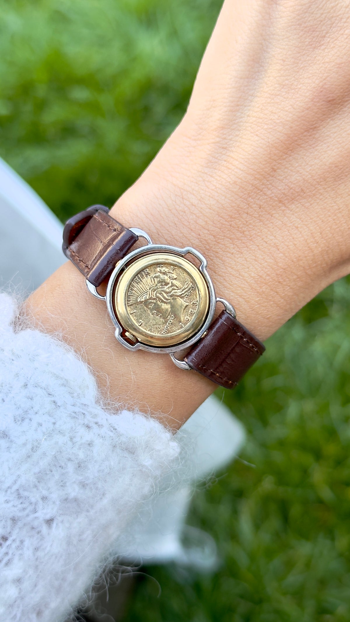 Vintage Orient 2-Sided Watch | 1923 Peace Dollar Inspired Coin