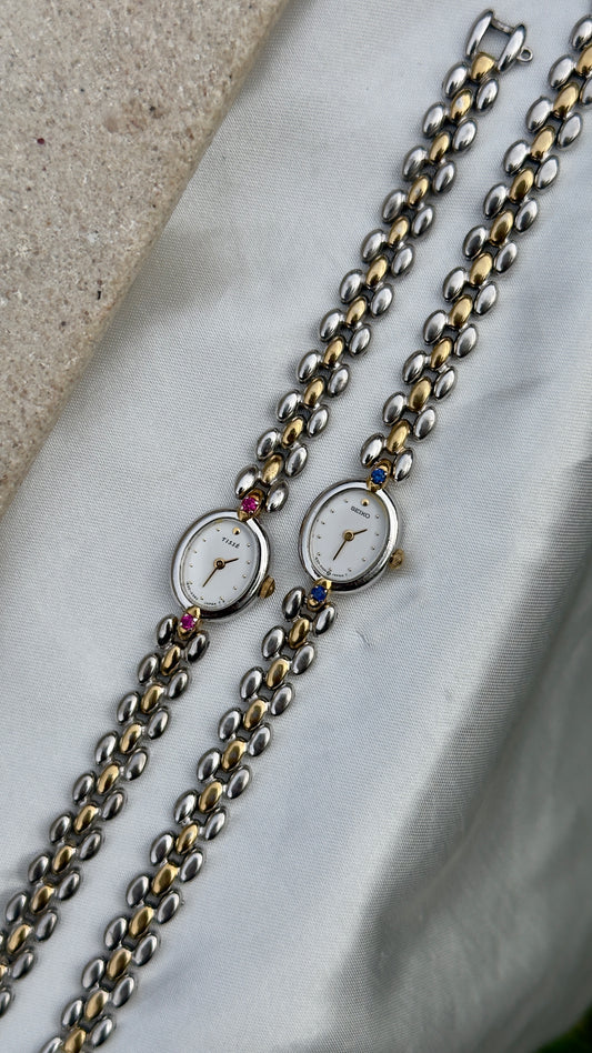 Seiko Vintage Watch - Rubies and Sapphires (Sold separately)