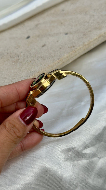 Art Deco Itraco Peekaboo vintage watch - hand painted bangle