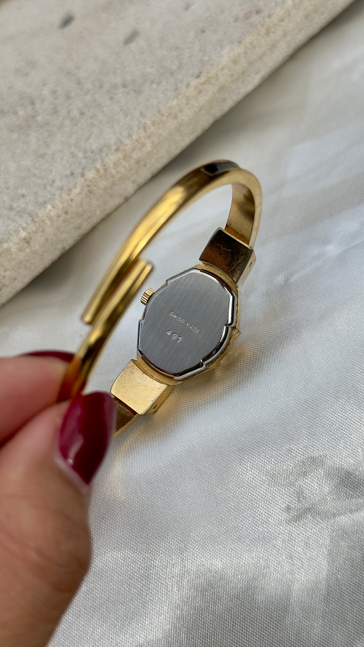 Art Deco Itraco Peekaboo vintage watch - hand painted bangle
