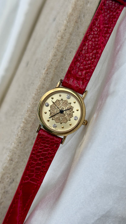 1200th Anniversary Commemorative Watch of Heian Capital (Kyoto) 1994 - mandala lotus pattern dial
