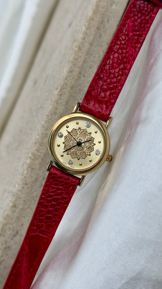 1200th Anniversary Commemorative Watch of Heian Capital (Kyoto) 1994 - mandala lotus pattern dial
