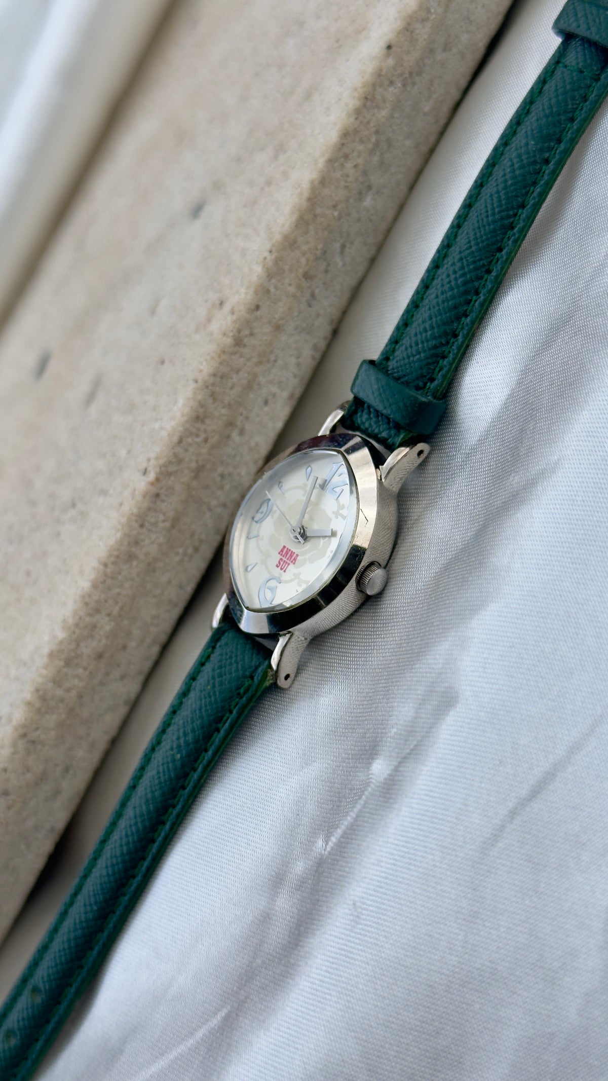 Vintage 1990s Anna Sui Watch - Green Leather