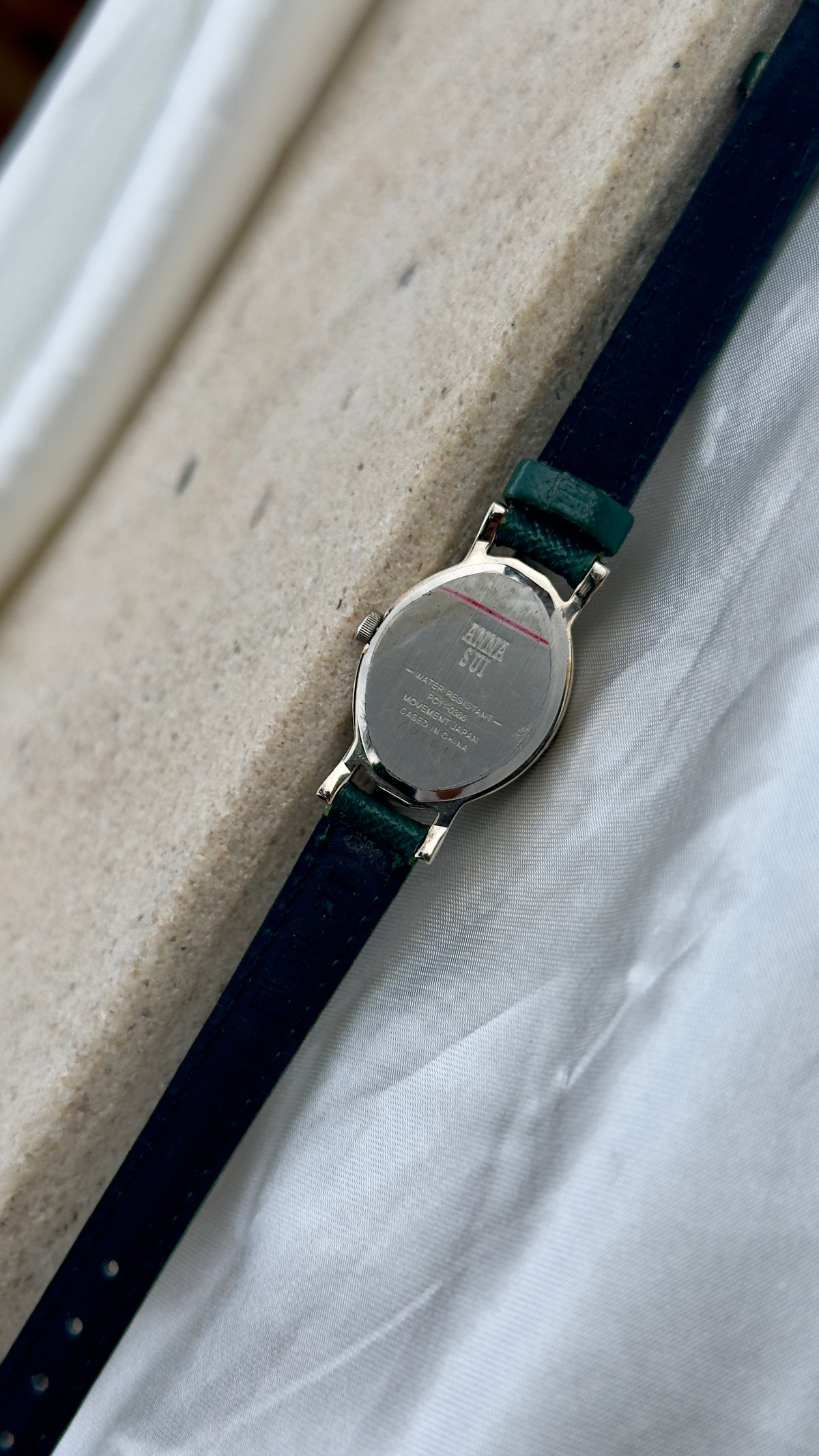 Vintage 1990s Anna Sui Watch - Green Leather