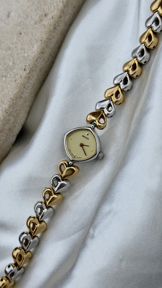 1990 Super Rare Vintage Seiko Watch - Heart bracelet, mint condition
