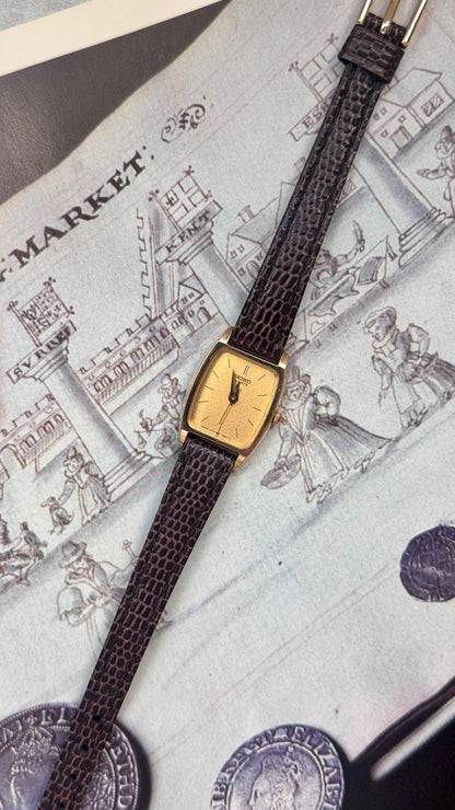 Vintage Seiko 1996 Watch - Gold Plated, Original Leather