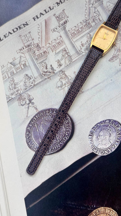 Vintage Seiko 1996 Watch - Gold Plated, Original Leather