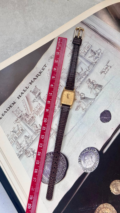 Vintage Seiko 1996 Watch - Gold Plated, Original Leather